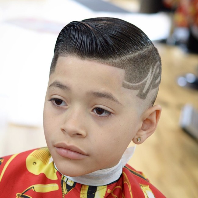 Comb over + Design Hairstyle for boys