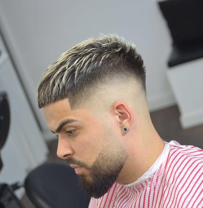  Short textured crop + Mid fade - Men's haircuts