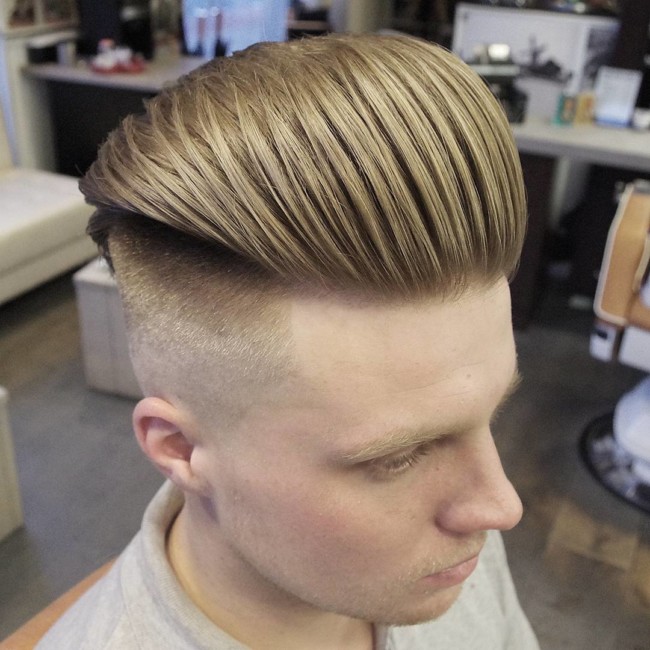 Slicked back Undercut - men's haircuts