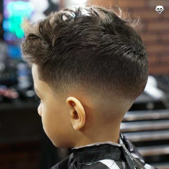  Messy haircut + Low fade - Hairstyle for boy