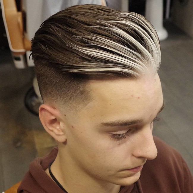 Pompadour + High fade - Men's haircuts