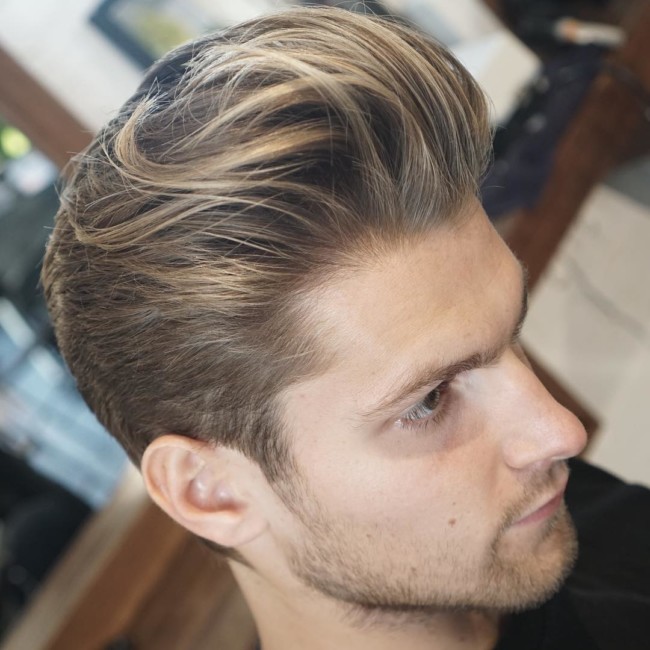 Long Textured Pomp - men's haircuts