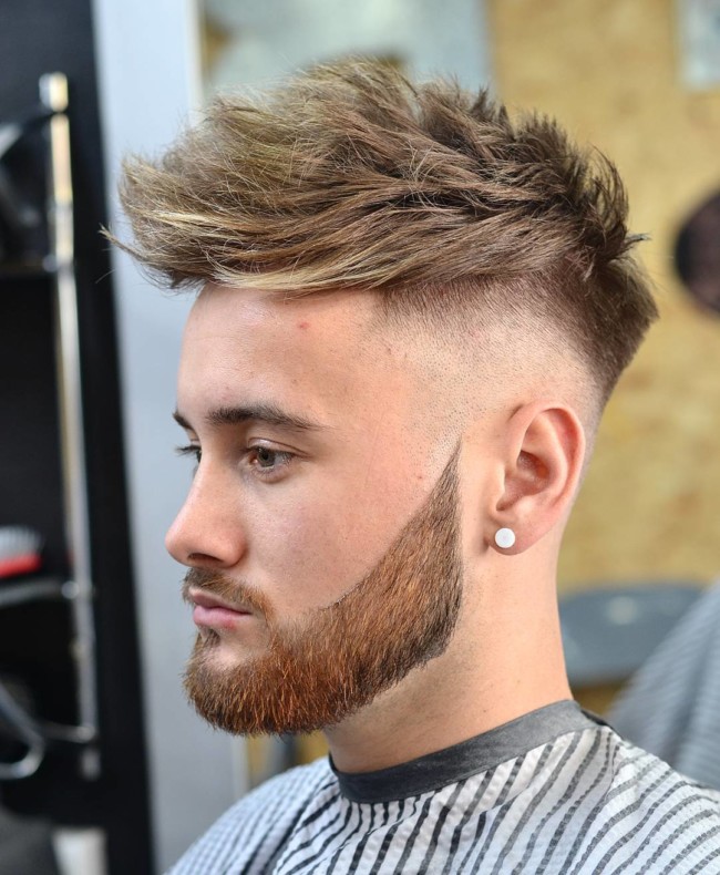 Quiff Undercut Fade + Disconnectd Beard - Men(s haircuts