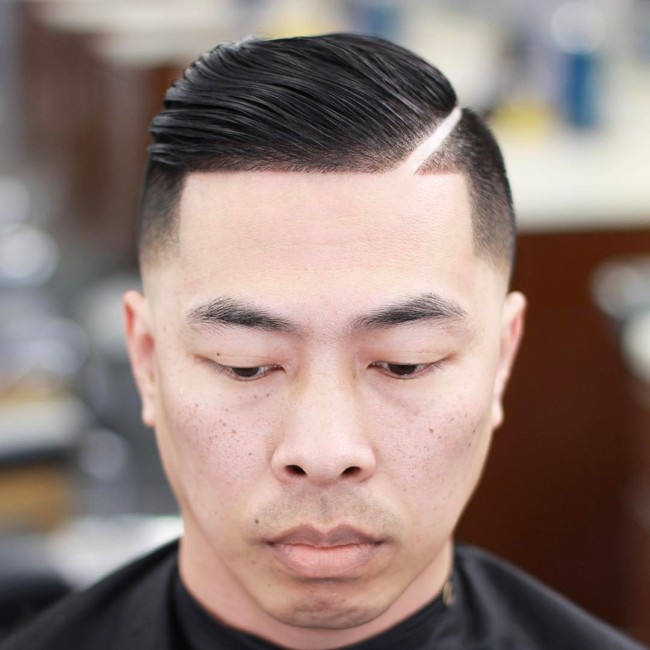 Comb Over + Thick part  - Men's Haircuts