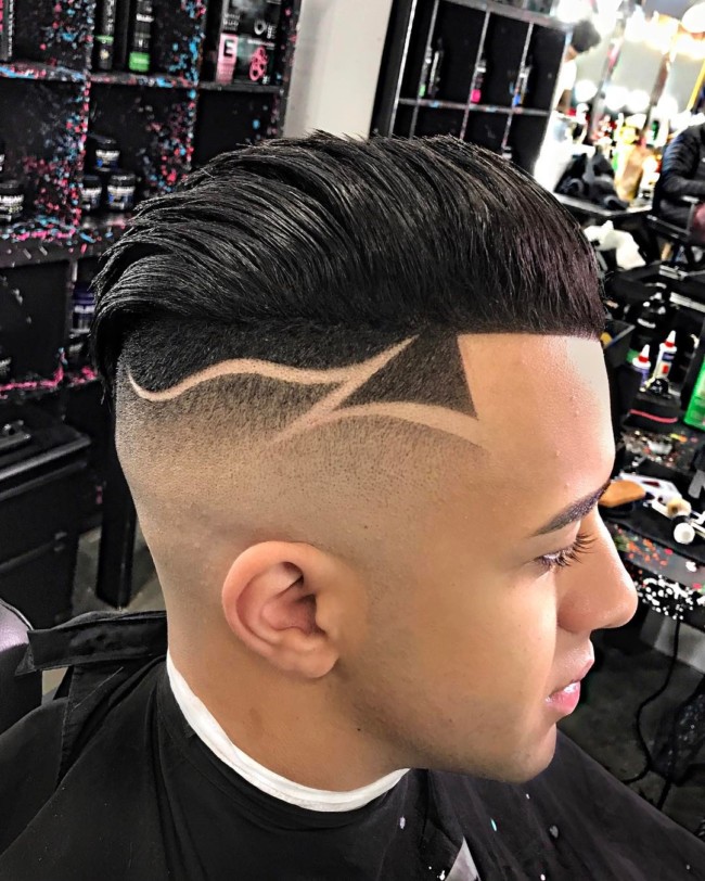 Undercut + Design + Bald Fade - Men's Haircuts