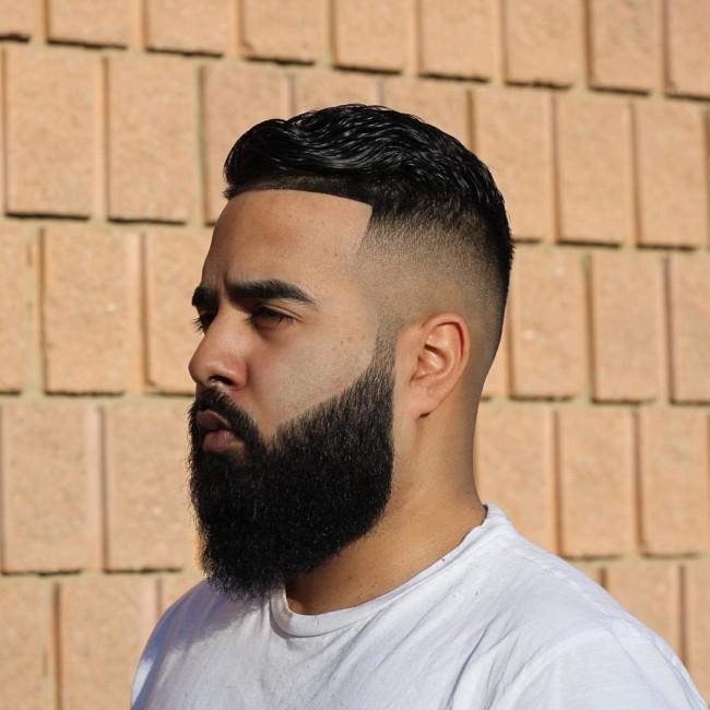 High Skin Fade + Full Beard Disconnected - Men's Haircuts