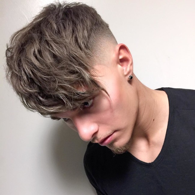 Long messy fringe - men's haircuts