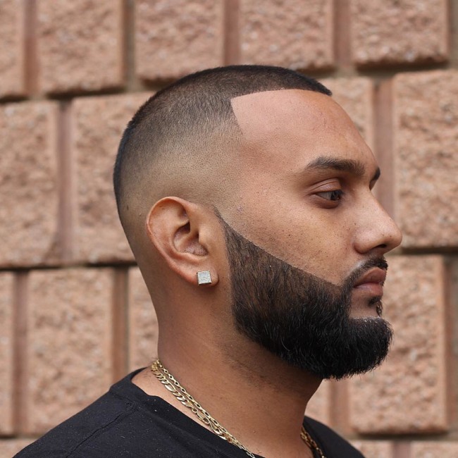 Buzz Cut + Mid Skin fade + Disconnected Beard