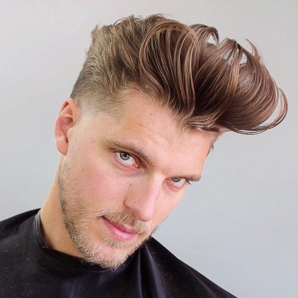 Messy Pompadour - men's haircuts