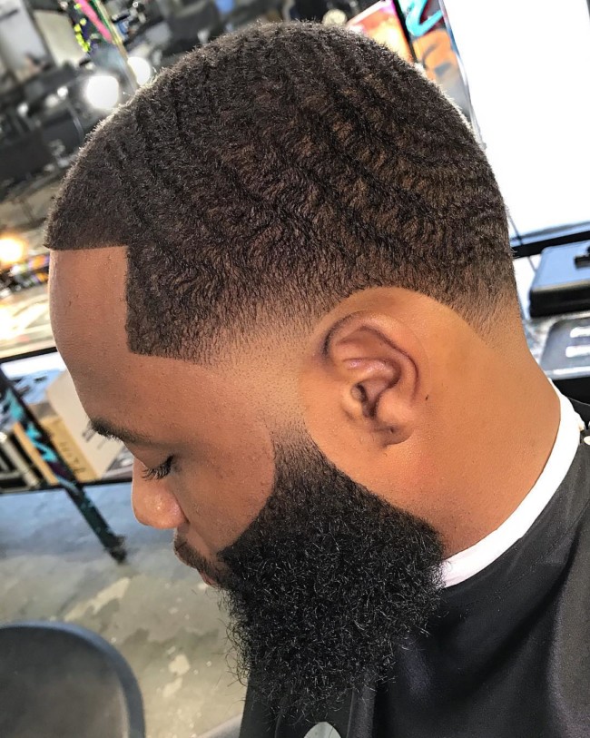 Waves + Taper Fade - Men's haircuts