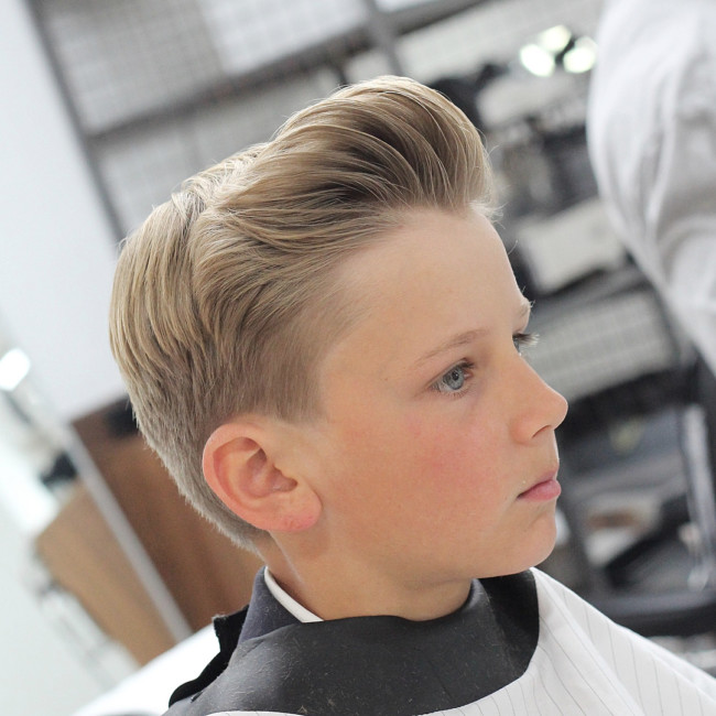  Short Pompadour + Scissor fade - New Hairstyle for Boys