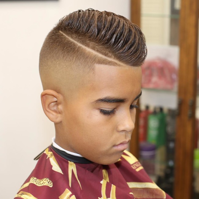 Disconnected Pompadour + Bald fade - New Hairstyle for Boys