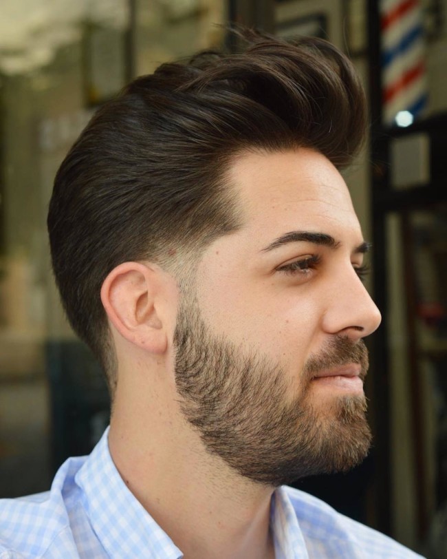 Brushed Back + Taper Fade - Men's Haircuts