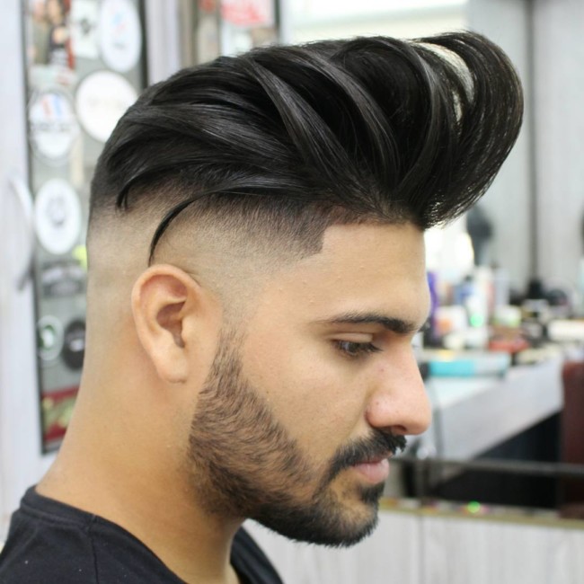 Undercut + Textured Pompadour - Men's Haircuts