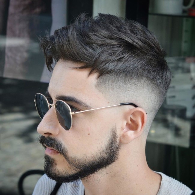 Textured Undercut + Disconnected Beard - Men's Haircuts