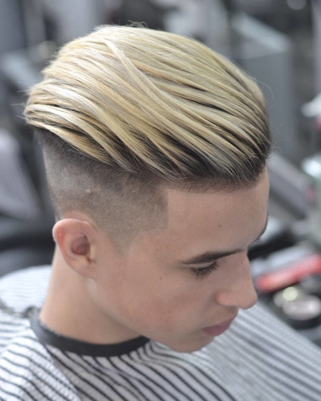 Undercut + Color + High Fade - Men's Haircuts