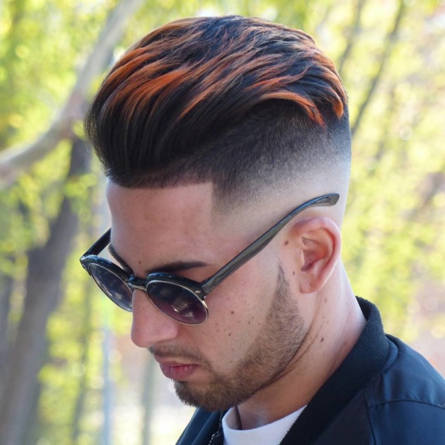 Pompadour + High Skin Fade - Men's Haircuts