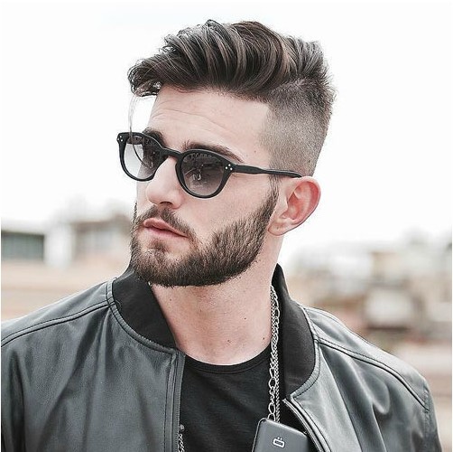 Comb Over + Undercut + Beard