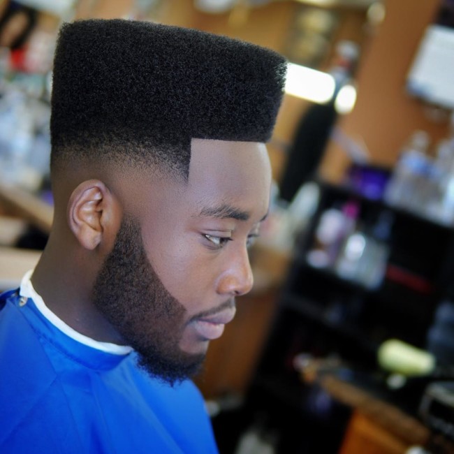 Flat Top + Mid Skin Fade - Men's haircuts