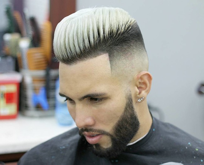 Pompadour + High Fade - Men's haircuts