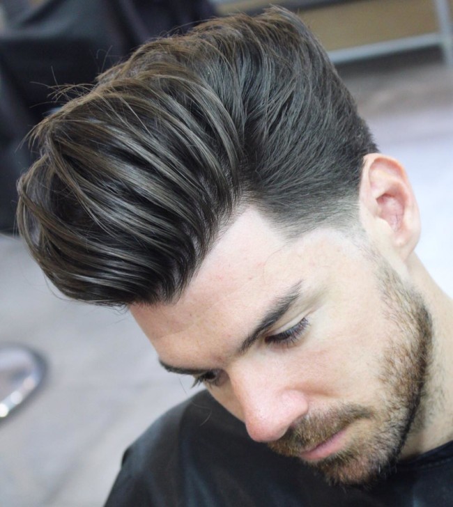 Long Textured Pompadour - men's haircuts