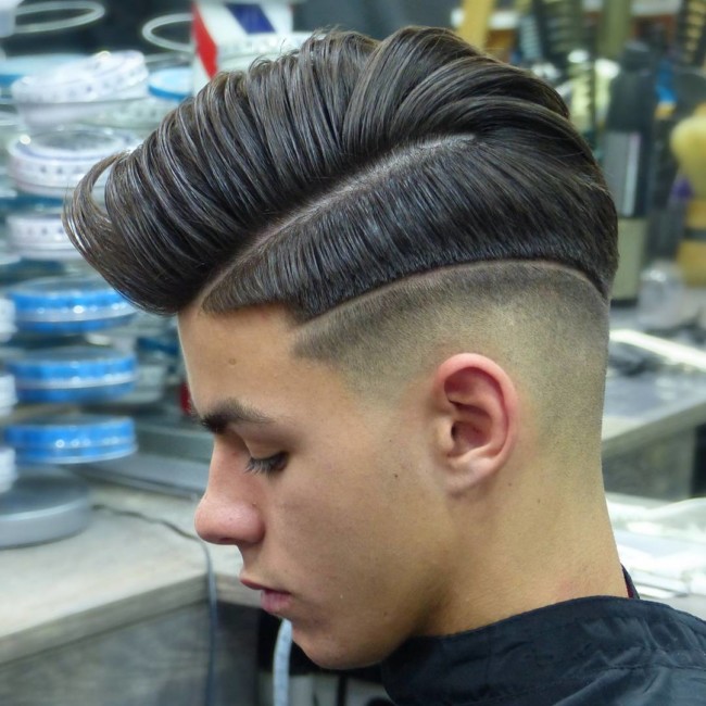 Side Part Comb Over + Hi-Lo Fade - Men's Haircuts