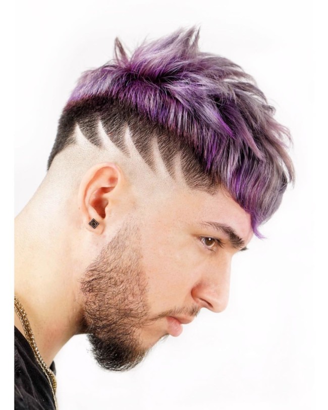 Messy Crop + Creative design - Men's haircuts