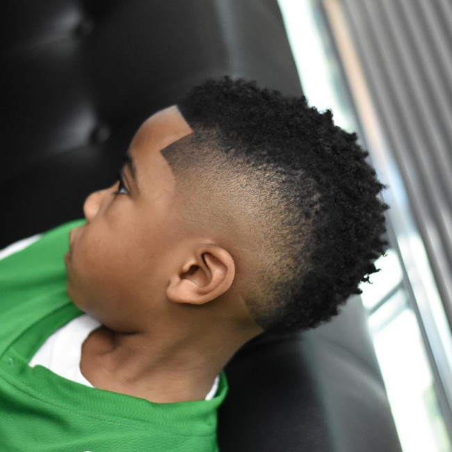 Twist sponge + Burst fade - Hairstyle for boys