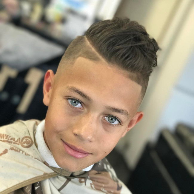 MoHawk + Hard part Hairstyle for boys