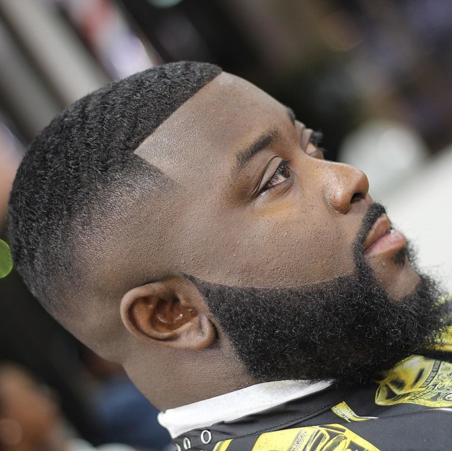 Skin Fade + beard Black men haircuts