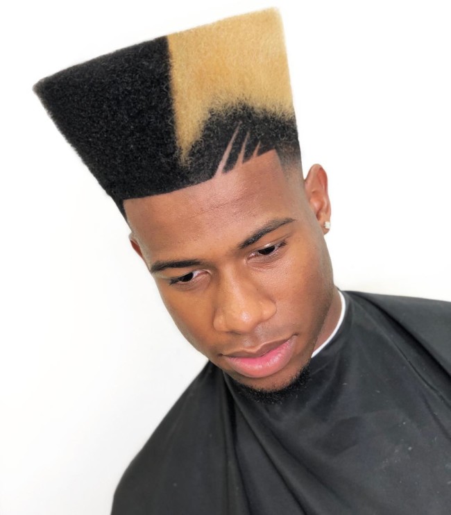 Black men haircut - FLAT TOP