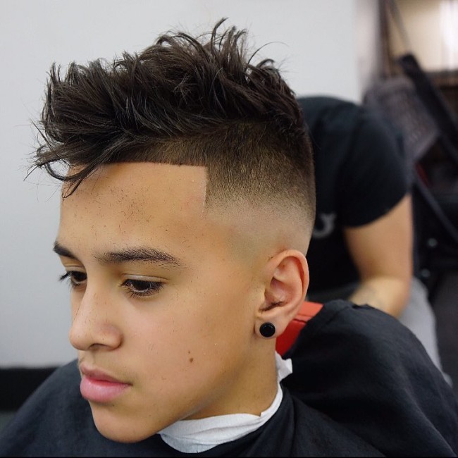 Messy Quiff + High Skin Fade - Men's Haircuts