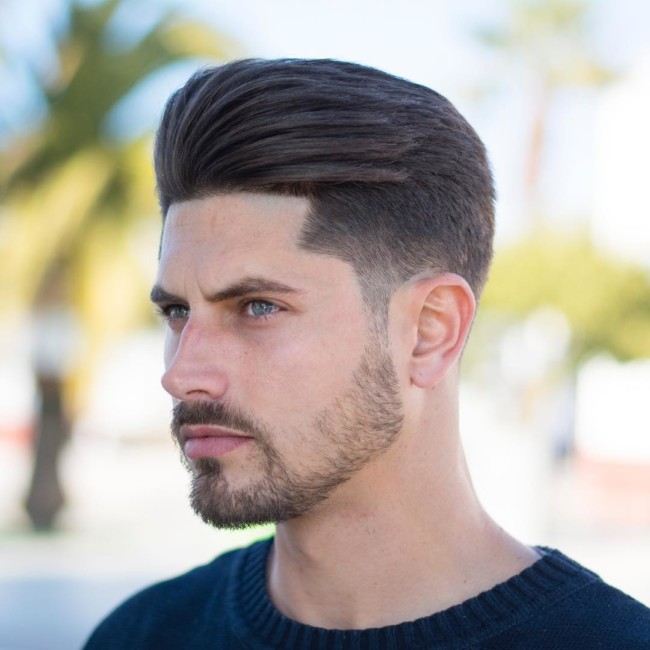 Pompadour + Mid Fade - Men's Haircuts