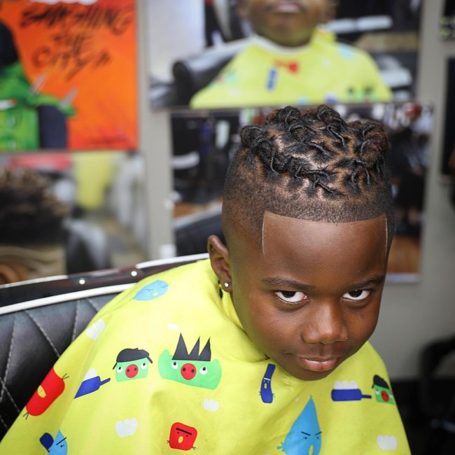  DreadLock + Line up + Bald fade - Black Boys Haircuts - Men's haircuts