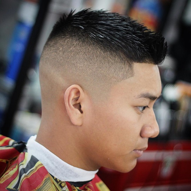 Spiky Quiff + High SKin Fade - Men's Haircuts