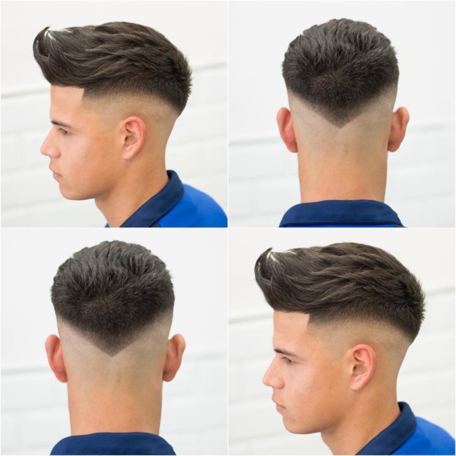 Quiff + V Bald Fade - Men's Haircuts