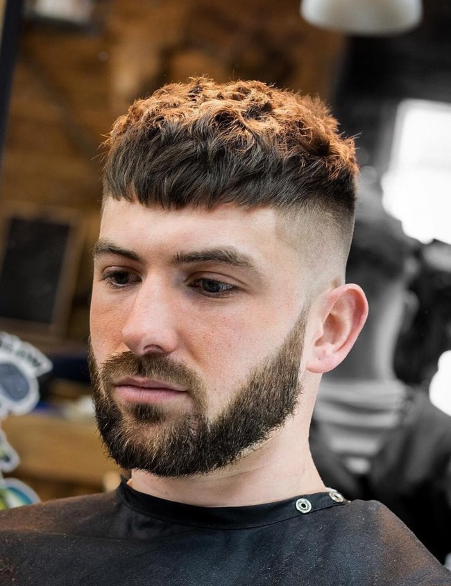 Textured Crop + High Fade + Disconnected beard - Men's Haircuts