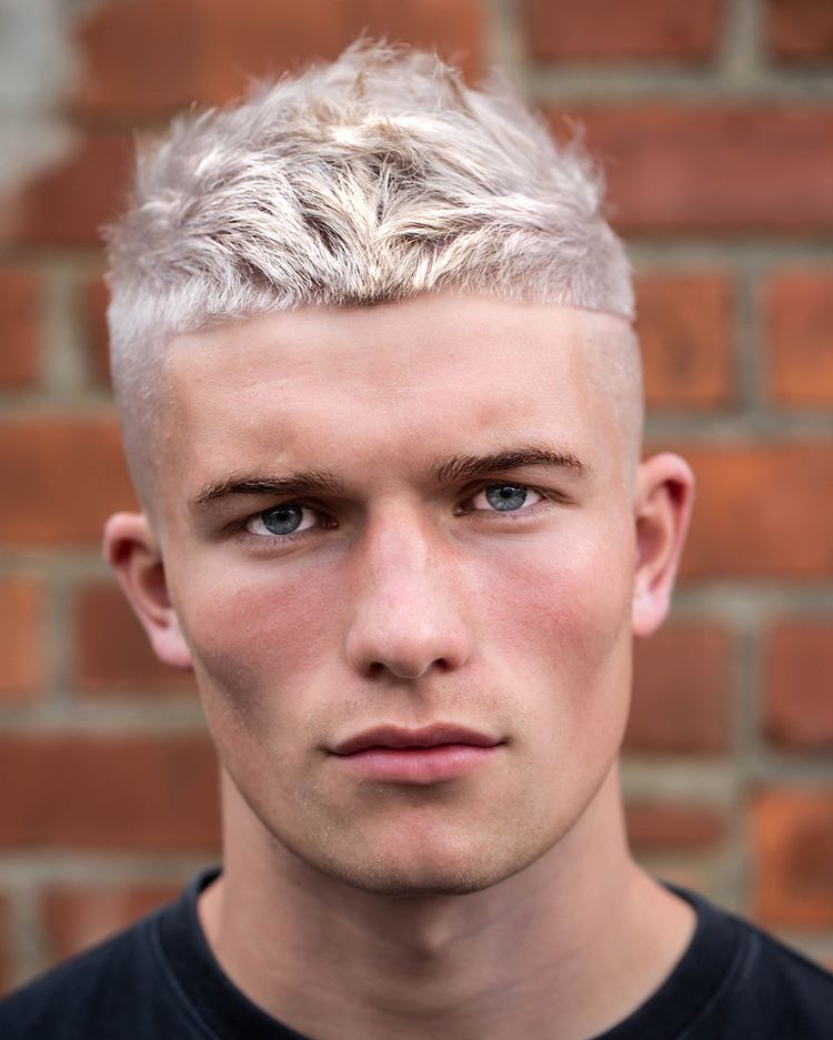 Textured Crop + Color + Hard part - Men's Haircuts