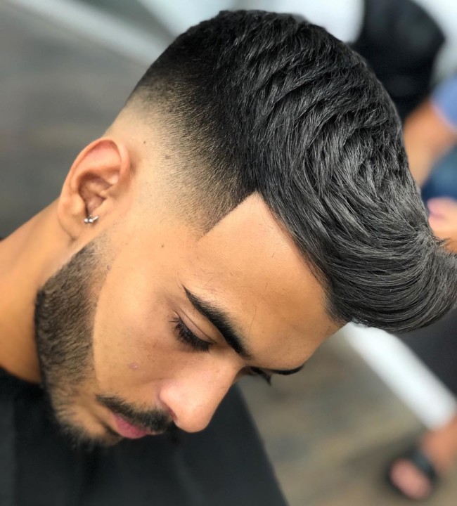 Textured Quiff + Skin Fade - Men's Haircuts