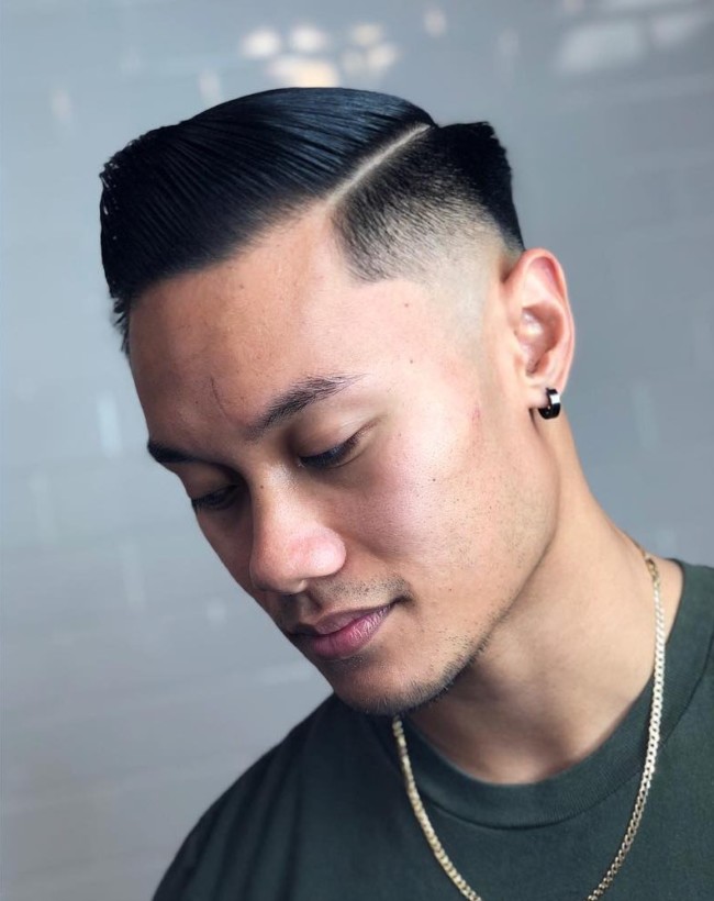 Side Part Comb Over + Mid Fade - Men's Haircuts