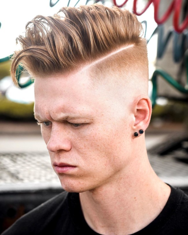 Undercut Pompadour - men's Haircuts