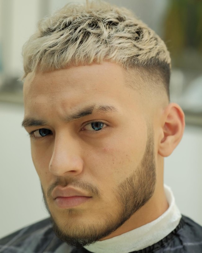 Crop + Color + High Fade - Men's Haircuts