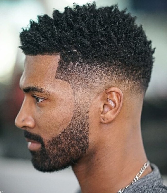 Sponge curls + Mid Fade - Men's Haircuts