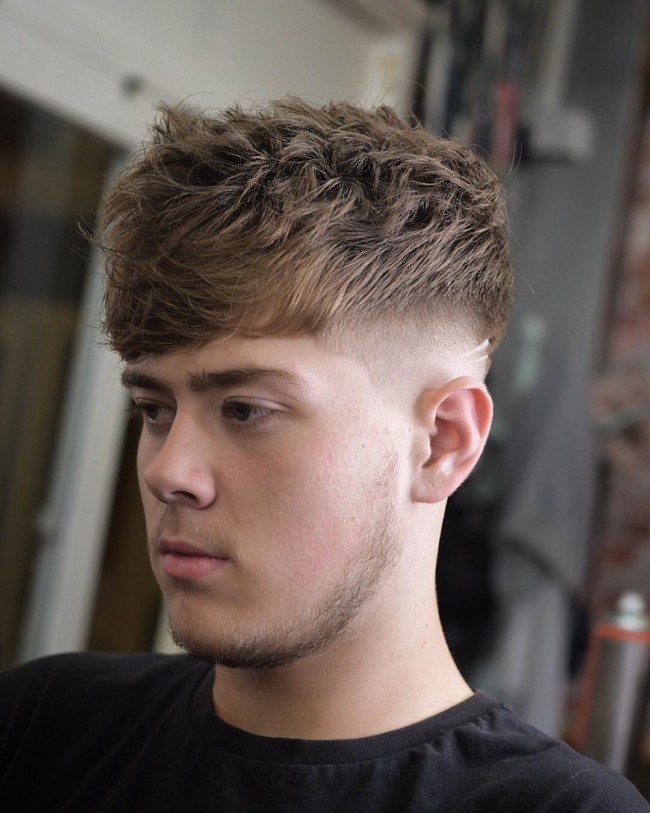  Big Messy Crop + Mid Fade - Men's Haircuts