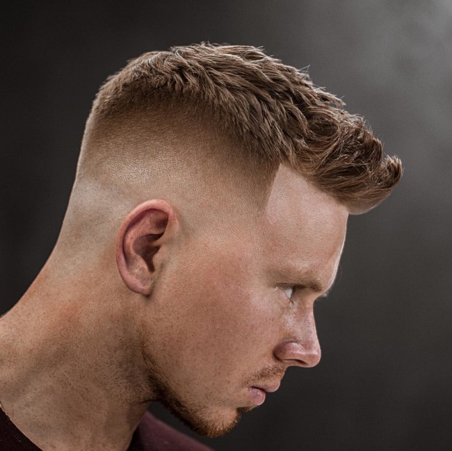 Textured Quiff + High Fade - Men's Haircuts