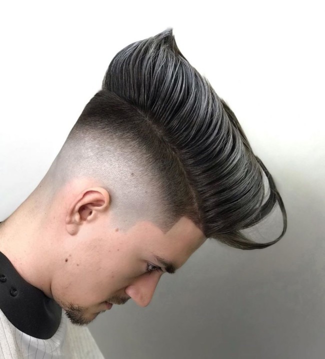 Creative Pompadour + High Fade