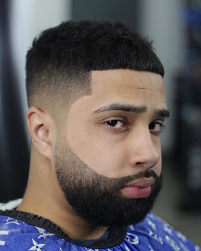 Crew cut + high fade + Lines