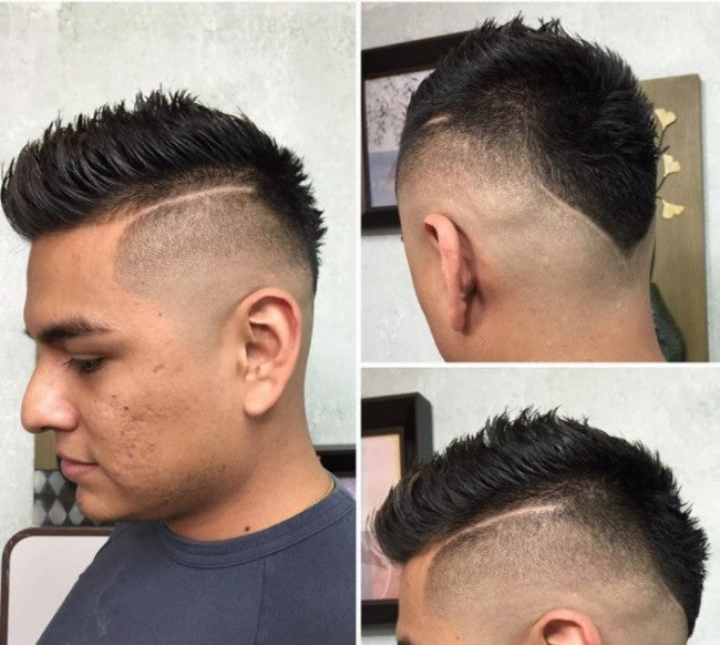 High Fade + Faux Hawk