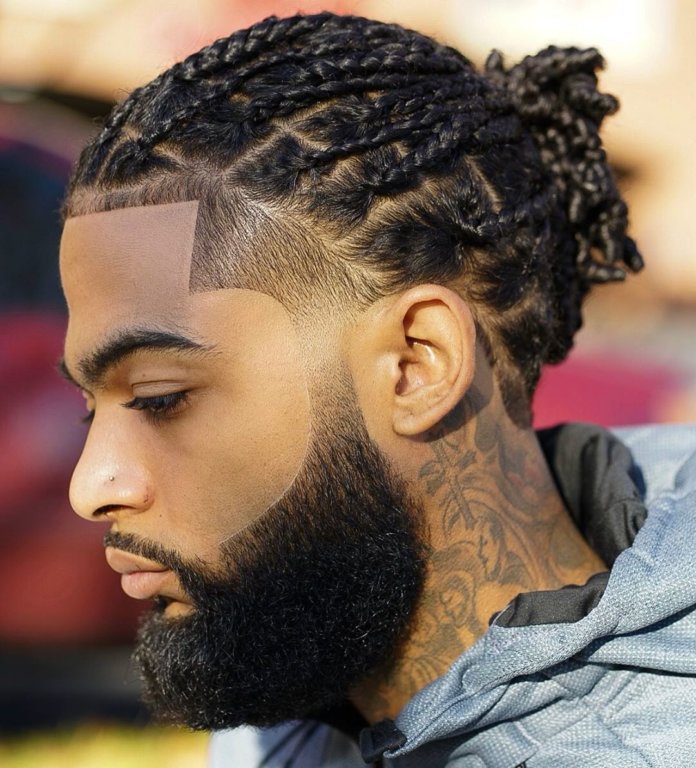 Braids + Lines + Barbe pleine