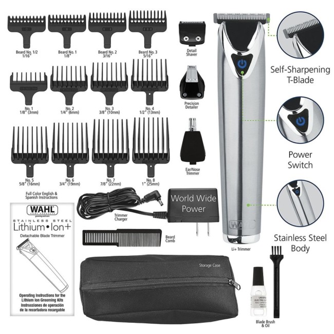 Wahl Clipper Stainless Steel Lithium Ion Plus 9818 - Men's haircuts